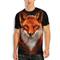 Herren Unisex Tiermotiv Fuchs Grafikdrucke 3D Zeichentrick Hemd T Shirt T-Shirt Kurzarm T-Shirt 3D-Druck Rundhals Hemd Mode Lässig Täglich Ferien Schwarz Blau Braun Sommer Bekleidung S M L XL XXL 3XL
