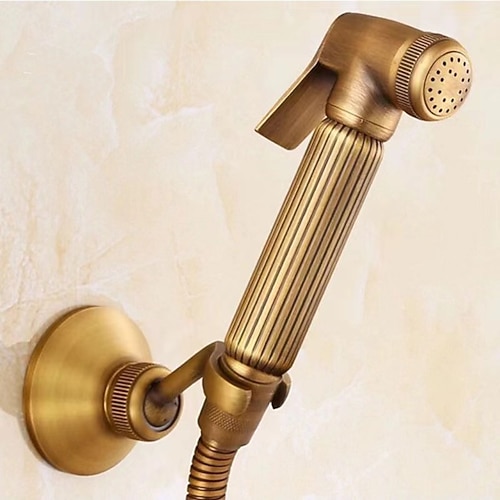 Badezimmer Handbrause Bidet Shattaf Sprühset Wandhalterung Messing Gold WC Handbrause Duschbrause Wandhalterung Schlauch Windelreinigung Image