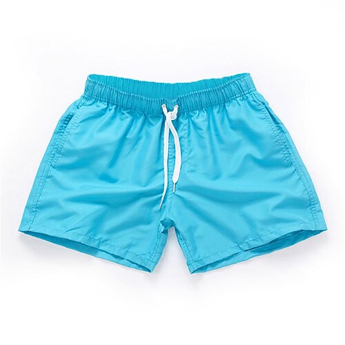 Herren Boardshorts Badeshorts Badehose Schwimmshorts Bademode Elastische Taille Elastisches Kordelzugdesign Gerade geschnitten Einfarbig Schnelltrocknend Draussen Kurz Täglich Ausgehen Strand Image
