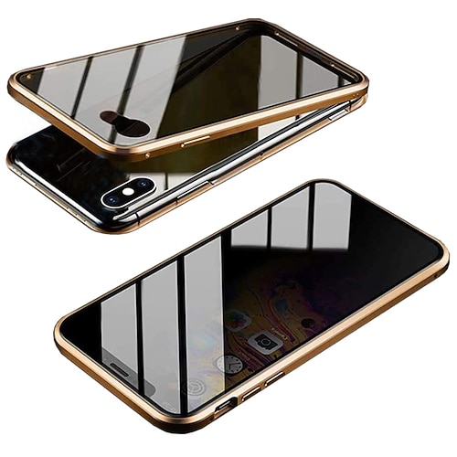 Handy Hülle Handyhüllen Für iPhone 17 Pro Max 17 Air 16 15 14 Pro Max Plus 13 12 11 Pro Max Mini Magnetische Adsorption Vollschutz Beidseitig Anti-Spionage Gehärtetes Glas Image