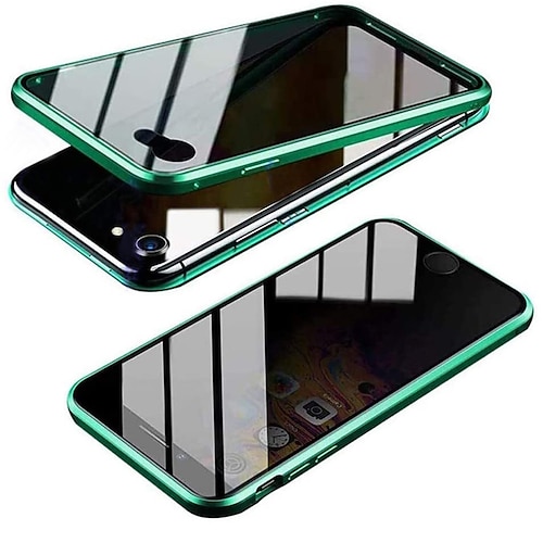 Handy Hülle Handyhüllen Für iPhone 17 Pro Max 17 Air 16 15 14 Pro Max Plus 13 12 11 Pro Max Mini Magnetische Adsorption Vollschutz Beidseitig Anti-Spionage Gehärtetes Glas Image