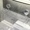 Badezimmer-Saugnapf-Dreiecksregal mit Gletschermuster, Wandregal ohne Bohren für Badezimmer, Toilette, Waschbecken, Eckregal