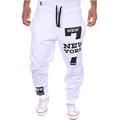 Herren Aktiv Jogginghose Trainingshose Jogginghose Jogger Hose Hosen Kordelzug Elastische Taille Buchstabe In voller Länge Strasse Sport Freizeitskleidung Aktiv Sport Lockere Passform Schwarz / Rot