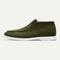 Herren-Slipper aus grauem Wildlederimitat, minimalistische Freizeitschuhe mit weißer Sohle – vielseitiges und bequemes Schuhwerk für den Alltag
