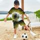 Jungen 3D Graphic Fußball T-Shirt Shorts T-Shirt-Set Kleidungsset Kurzarm 3D-Drucke Sommer Frühling Aktiv Sport Modisch Polyester kinderkleidung 3-13 Jahre Outdoor Strasse Urlaub Regular Fit