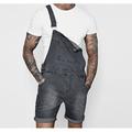 Herren Jeans Jeans-Shorts Insgesamt Shorts Kurze Jeans Denim-Overall Tasche Glatt Komfort tragbar Kurz Casual Täglich Festtage Denim Strassenmode Stilvoll Rosa Dunkel Blau