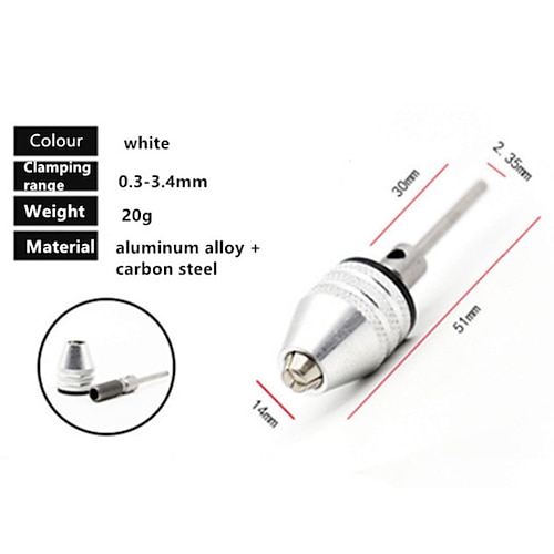 Mini Keyless Bohrfutter 0,3–8 mm selbstspannende elektrische Bohrer Spannzangenwerkzeuge 1/4 Zoll Sechskantschaft Schnellwechselkonverter Image