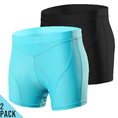 Arsuxeo Damen Fahrrad Unterwäsche Gepolsterte Fahrradhose 3D gepolsterte Shorts Fahhrad Unterwäsche Shorts Gepolsterte Shorts / Chamois Formpassend Mountainbike MTB Straßenradsport Sport Weich Hohe Image