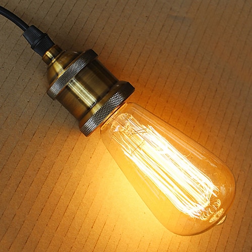 6 stücke 40 watt edison vintage glühbirne dimmbar e26 e27 st64 kandelaber faden bernstein warmweiß für beleuchtungskörper 220 v 110 v Image