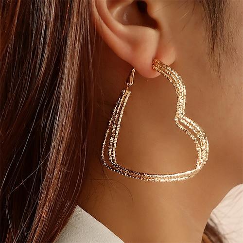 Damen Ohrringe Schick Modern Party Herz Ohrring / Partyabend / Goldfarben / Herbst / Winter / Frühling