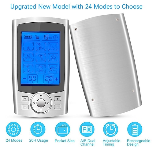 Tens Unit Muskelstimulator elektronisches PMS-Pulsmassagegerät für Schock-Physiotherapie Rückenschmerzen Linderung Ischias und Schulter Erholung Image