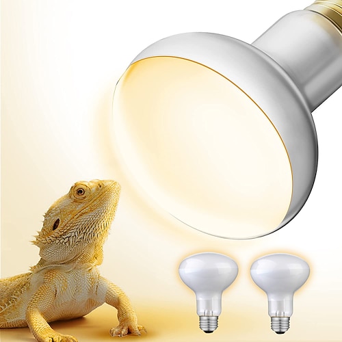 2 stücke heizung licht uva reptil lampe reptil heizung gulb e27 basis rreptile 50 watt 100 watt sonnenlicht birne schildkröte eidechse tank vollspektrum wärmebirne bartagame zubehör ac220v Image