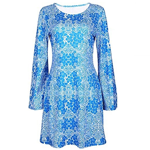 Hippie Retro Vintage 1970er Disko Kleid Kopfbedeckung Kopfbedeckungen Damen Kostüm Jahrgang Cosplay Party Abend Langarm Kleid Schlager Outfit Image