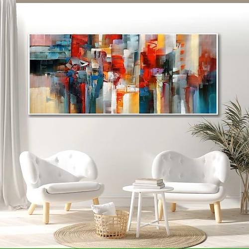 Handgefertigtes Ölgemälde auf Leinwand, Wandkunst, Dekoration, modern, abstrakt, für Wohnkultur, gerollt, rahmenlos, ungedehnt Image