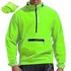 wosawe Herren Fahrradjacke Windjacke wasserdichte Regenjacke reflektierende Laufjacken Fahrrad mit Kapuze verstaubarer Regenmantel Top leicht atmungsaktiv UV-beständig fluoreszierend Mountainbike Golf