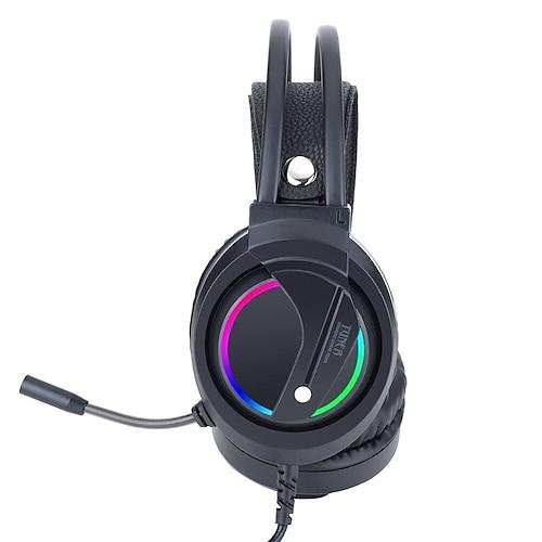 Gaming-Headset 7.1 Surround Sound USB 3,5 mm kabelgebundene Gaming-Kopfhörer mit Mikrofon Stereo-LED-USB-Kopfhörer für PC PS4 Xbox One Gamer