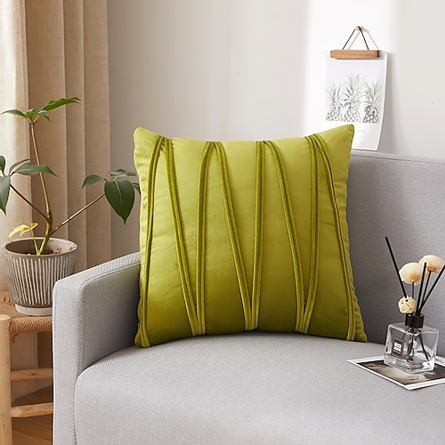 Dekorative Wurfkissen, Dekokissenbezüge, verdickter Samt, 3D-gestreift, kariert, Sofakissenbezug, Outdoor-Kissen, Terrasse, Dekokissenbezüge für Garten, Bauernhaus, Bank, Couch, Rosa, Blau, Image