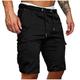 Herren Cargo Shorts Kurze Hosen Bermudas Kordelzug Elastischer Bund mit Seitentasche Glatt Draussen Sport Kurz Outdoor Täglich Sport Baumwollmischung Brautkleider schlicht Kurze Hosen Schlank