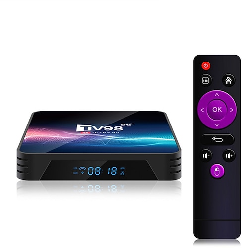 tv98 Android 11.0 TV-Box Quad Core v11 8 GB 16 GB 2,4 g/5 g Dualband-WLAN 4K-Mediaplayer Set-Top-Digitalfernsehen LAN 100 m/1000 m Image