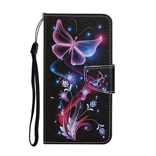 Handy Hülle Handyhüllen Für Samsung Galaxy S26 Ultra Plus S25 Ultra Plus S23 S22 Plus Ultra A34 A54 A53 S20 FE Brieftaschenhülle Flip Geldbörse Kartenhalter Tiermotiv Cartoon Blume TPU PU-Leder Image