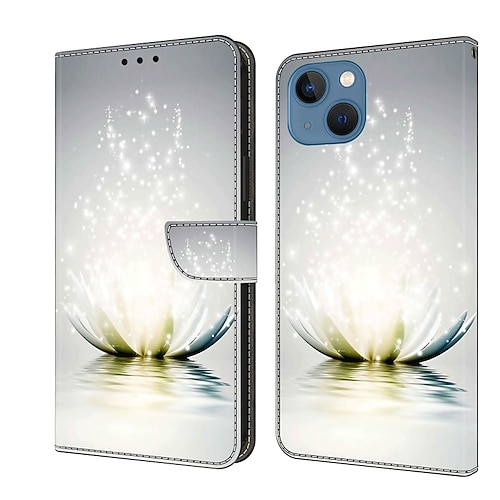 Handy Hülle Handyhüllen Für iPhone 16 15 14 Pro Max Plus 13 12 11 Pro Max Mini Brieftaschenhülle Flip-Cover Mit Ständer Magnetisch Kartenfach Schmetterling Blume Blumendruck TPU PU-Leder Image