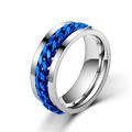 Herren 1 Stück Manschettenknöpfe Ring Geschenk Täglich Klassisch Erklärung Silber Schwarz Blau