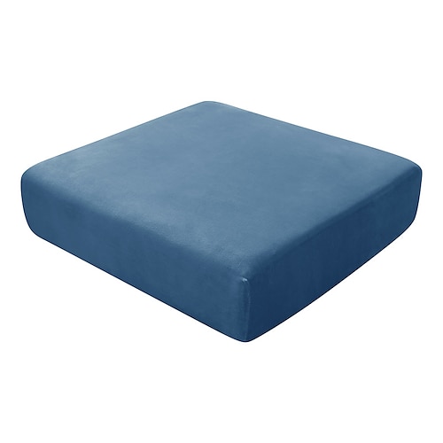 1 Stück Samt Stretch Couch Kissenbezug Burgund Plüsch Kissen Schonbezug für Stuhlkissen Möbelschutz Sitzkissen Sofabezug mit elastischer Unterseite Waschbar Image