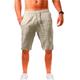 Herren Shorts Kurze Hosen Leinenshorts Kurze Hosen Sommer-Shorts Tasche Kordelzug Elastische Taille Feste Farbe Sport Kurz Casual Strassenmode Leinen / Baumwoll Mischung Hip-Hop Armeegrün Schwarz