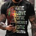 Herren Unisex T Shirt Löwe Grafik-Drucke Rundhalsausschnitt Schwarz / Rot Grün / Schwarz Schwarz 3D-Druck Outdoor Strasse Kurzarm Bedruckt Bekleidung Vintage Sport Casual Groß und hoch / Sommer