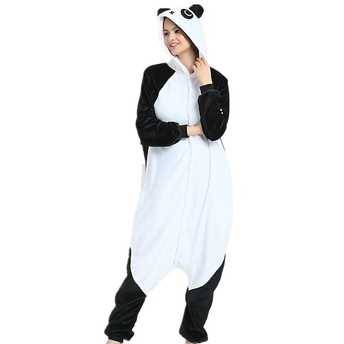 Karnevalskostüm Tier Panda Zeichentrick Karneval Kigurumi-Pyjamas Ausgefallene Kostüme Onesie-Kostüm Warm Lustiges Kostüm Bequem Erwachsene Unisex Männer und Frauen Halloween Karneval Neujahr