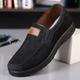 Herren Loafer Slip On Übergrössen Komfort Schuhe Wanderschuhe Klassisch Brautkleider schlicht Outdoor Täglich Leinwand Atmungsaktiv Halbschuhe Schwarz Gelb Blau Slogan Frühling