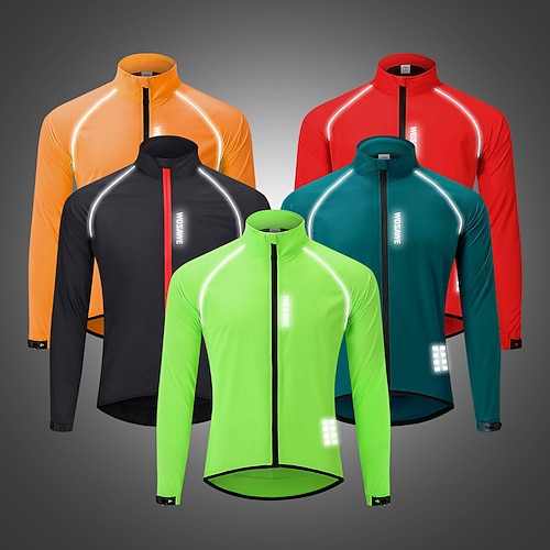 WOSAWE Herren Windjacke Radtrikot fahrradbekleidung Fahrradtrikot Fahrradjacke Radjacke Warnschutz Wasserdicht Windundurchlässig Radfahren Fahhrad Jacke Windbreaker Windjacke MTB Mountain Rennrad Image