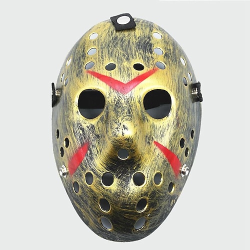 Karneval 2026 Jason Vorhees Mörder Karneval Maske Halloween Requisiten Horror Gruseliges Kostüm Erwachsene Herren Damen Halloween Karneval Einfaches Karnevalskostüm Verkleiden Image