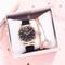 Luxus Kristall Frauen Armband Quarzuhren Mode Diamant Damen Quarzuhr weibliche Sportkleid rosa Zifferblatt Armbanduhr