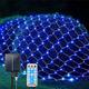 Mesh net Weihnachtsbeleuchtung solarbetrieben 8 Modi 9.8x6.6ft 200led Busch Baum Wrap Dekor Fee Twinkle Outdoor Lichterketten für Halloweenholidaypartypatioweddinggarden