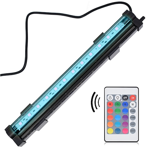 fernbedienung 100-240 v 18-116 cm led aquarium licht aquarium tauchlicht aquatische luftblase sauerstofflampe eu us stecker aquarium licht Image