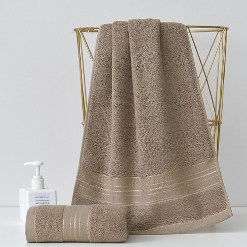 Badetuch aus Baumwolle, weiches, saugfähiges Handtuch für den Haushalt, universelles Waschhandtuch für Erwachsene, Schulanfang, College-Student Image