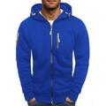 Herren Hoodie Sweatshirt Kapuze Zip Hoodie Kapuzenjacke Sweatjacke Marineblau Weinrot Schwarz Weiß Königsblau Mit Kapuze Farbblock Zip Cool Winter Bekleidung Kapuzenpullover Sweatshirts Langarm