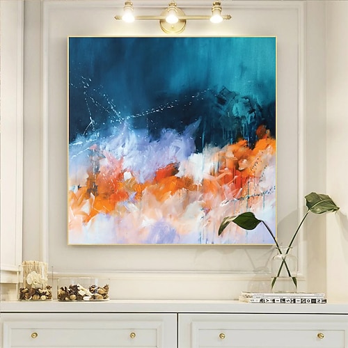 Ölgemälde handgefertigt, viele Größen, handgemalte Wandkunst, abstrakte moderne Leinwandmalerei, Heimdekoration, Dekor, kein Rahmen, nur Malerei Image