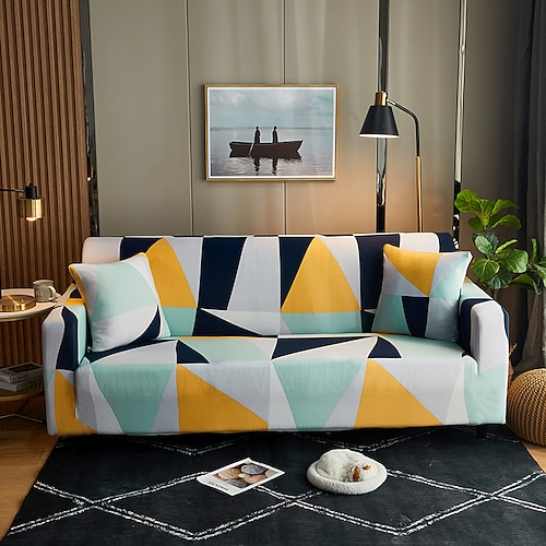 Boho-Elasthan-Couchbezüge, Sofabezug für Hunde und Haustiere, Bauernhaus-Schonbezüge für Zweisitzer, L-förmig, 3-Sitzer, U-förmig, Sessel, waschbarer Couchschutz Image