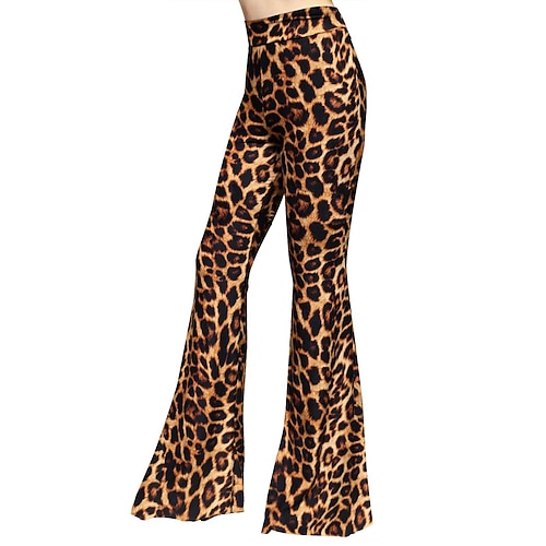 Hippie Scheibe Retro Vintage 1960er Hippie Hoch tailliert Kumpel Funk Glockenhose Damen Kostüm Jahrgang Cosplay Party Urlaub Hosen Karneval Schlager Outfit Image