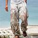Herren Urlaub 3D-Druck Hawaiianisch Meereslebewesen Hosen Hose Hose mit geradem Bein Seitentaschen 3D-Druck Elastisches Kordelzugdesign Mittlere Taillenlinie Outdoor Hawaiianisch Festtage Frühling