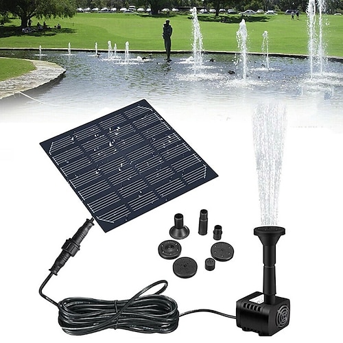 solarbetriebene wasserfontäne pool teich garten wassersprinkler sprüher mit wasserpumpe sprühköpfe Image