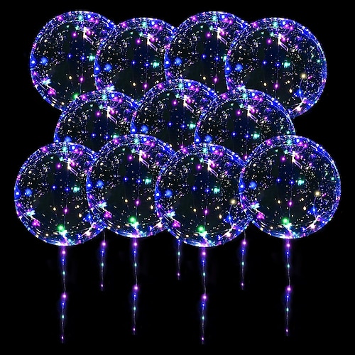 Elegante Hochzeits-Empfangsfeier LED Ballon Leuchtende Party Hochzeitsbedarf Wohnheim Party Dekoration Transparente Blasendekoration Geburtstag Hochzeits LED Ballon-Lichterkette Geschenk