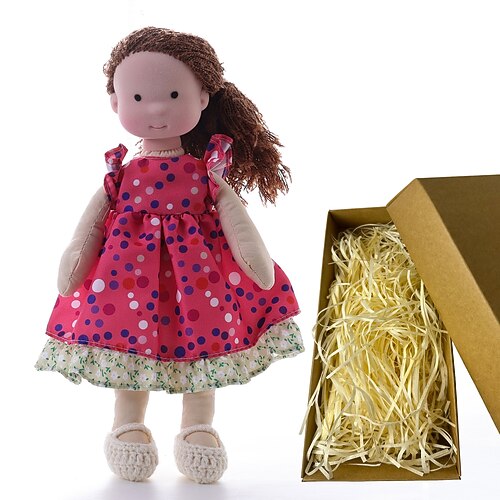 Waldorfpuppe mit Baumwollkörper, Künstlerpuppe, handgefertigte Mini-Anziehpuppe zum Selbermachen (Zubehör Bär nicht im Lieferumfang enthalten) für Weihnachtsgeschenke Image