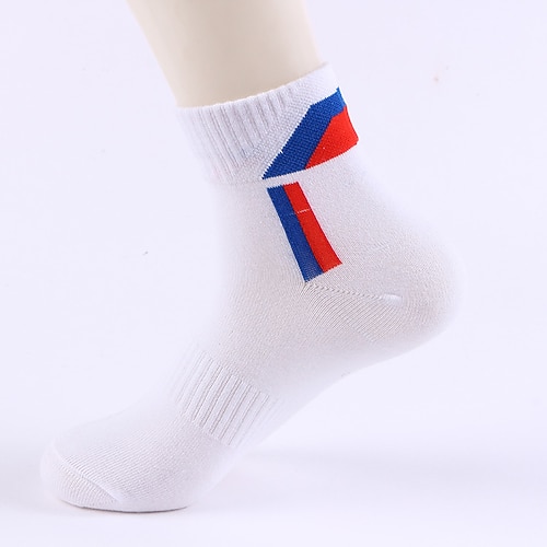 Herren 5 Paare Socken Socken Stricken Hellgelb Schwarz Farbe Farbblock Freizeitskleidung Urlaub Wochenende Mittel Herbst Winter Warm-Ups Image