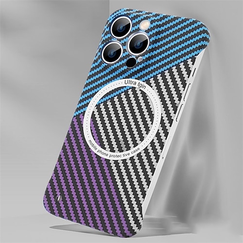 Handy Hülle Handyhüllen Für iPhone 17 Pro Max 17 Air 15 14 Pro Max Plus 13 12 11 Pro Max Schlankes Gehäuse Mit Magsafe Ultradünn Stoßfest Kohlefaser PC Image