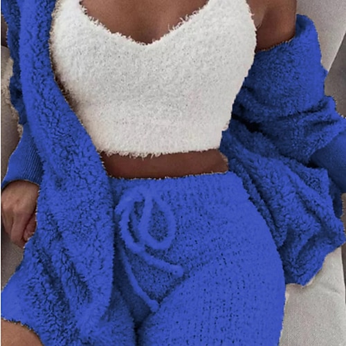 Karneval Einfarbig Nachtwäsche Pyjamas-Einteiler Kigurumi-Pyjamas Lässig / Sportlich Für Erwachsene Damen Karikatur Image