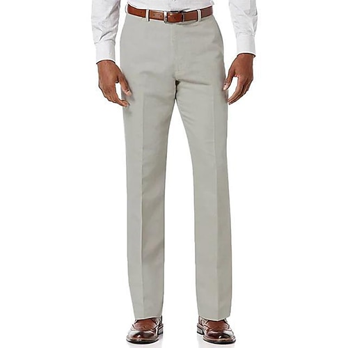 Herren Hose Hosen Freizeithose Tasche Glatt Komfort Atmungsaktiv Outdoor Täglich Ausgehen Modisch Strassenmode Weiß Hellgrün Image