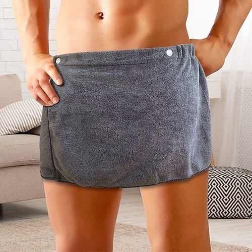 Weiches, tragbares Badetuch für Männer, kurze Hosen, weiche Mikrofaser, zum Schwimmen, Strand, schnell trocknende Handtuchdecke Image